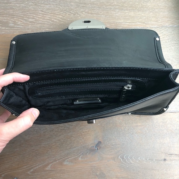 Black studded leather Botkier clutch - Picture 4 of 5